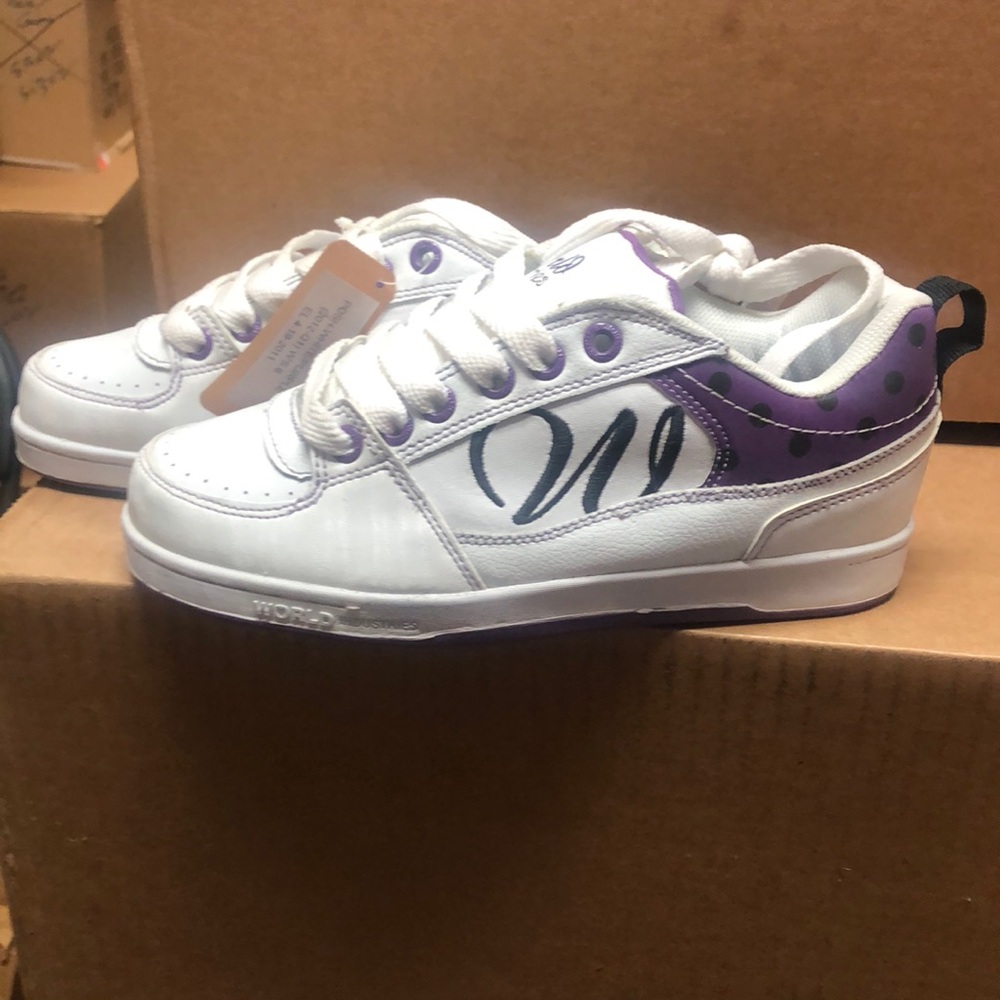 World Industries white purple sneaker shoes sz 6